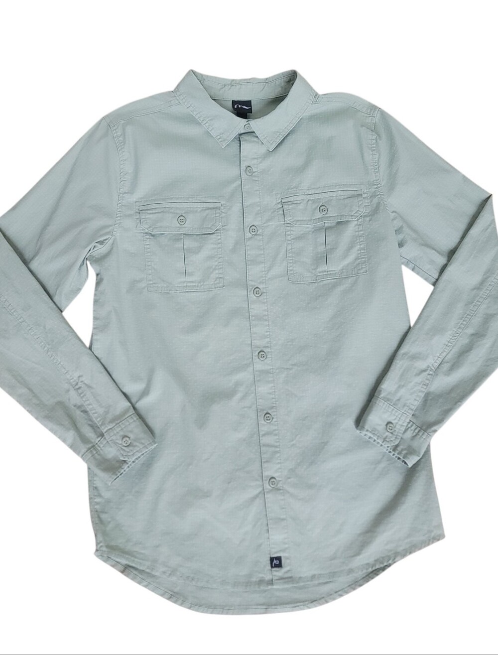 Art Class Boys XL (16) Mint Green Utility Ripstop Button-Up Shirt Preppy Fall